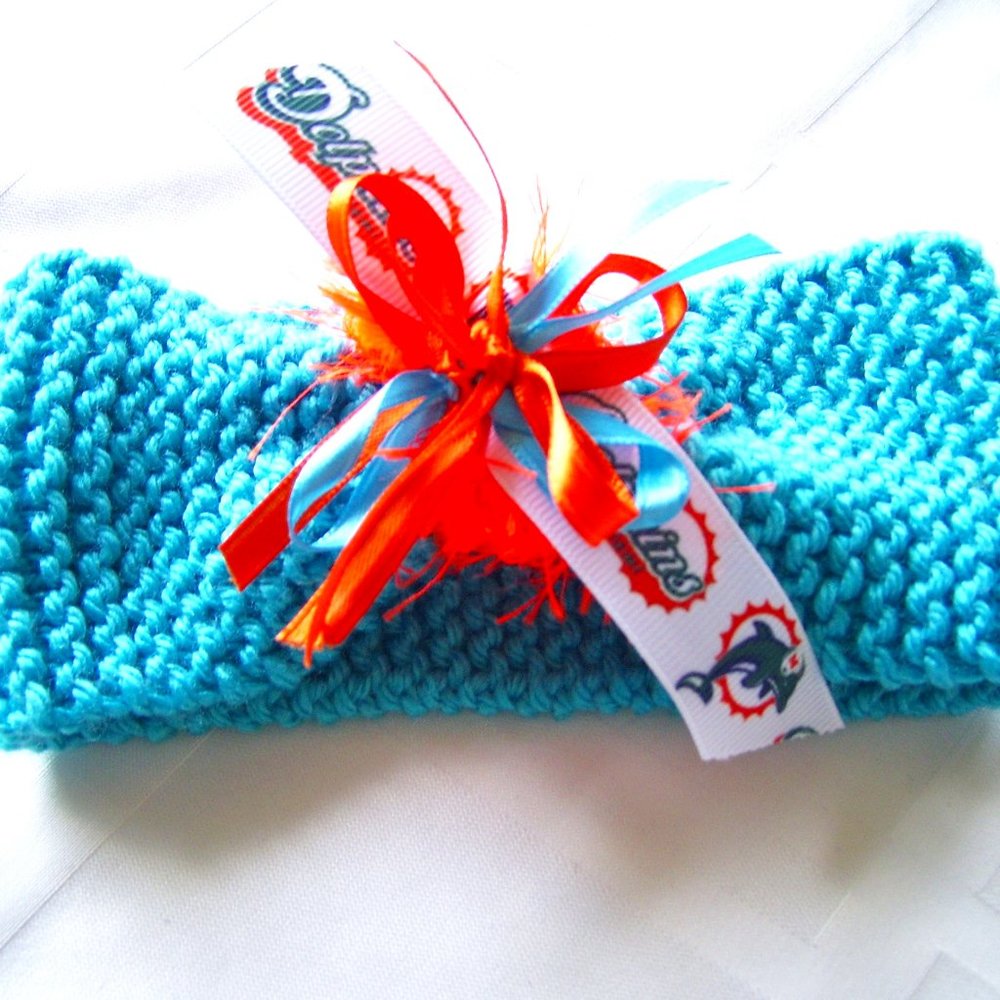 Miami DOLPHINS Football Handmade Baby Headband *NEW*